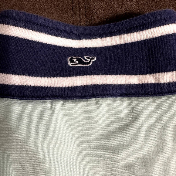 VINEYARD VINES WOMENS BLUE STRIPED QUARTER ZIP SWEATER PULLOVER SZ M - Picture 5 of 5